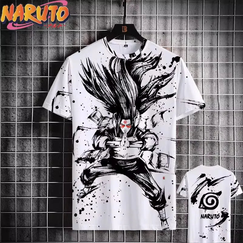 Monochrome Naruto Graphic Tees - Leaf Village (11 Variants)