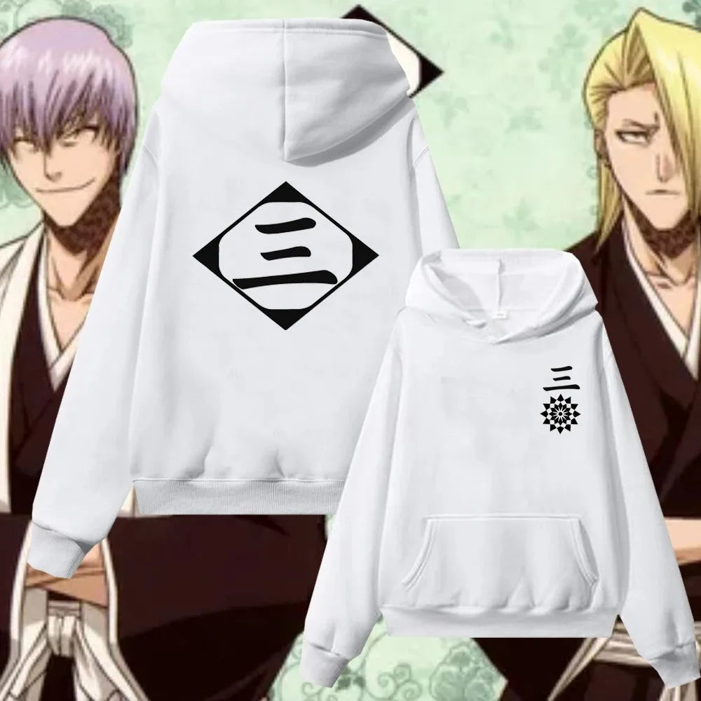 Bleach Gotei 13 Hoodies (White)