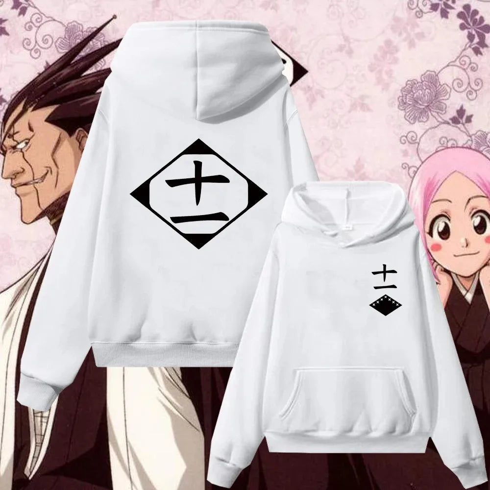 Bleach Gotei 13 Hoodies (White)