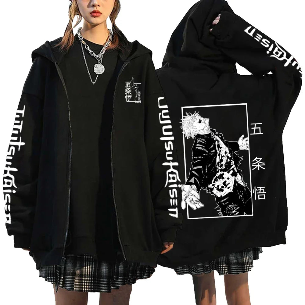 Jujutsu Kaisen Graphic Zipper Hoodies - Gojo, Itadori, Sukuna (9 Variants)