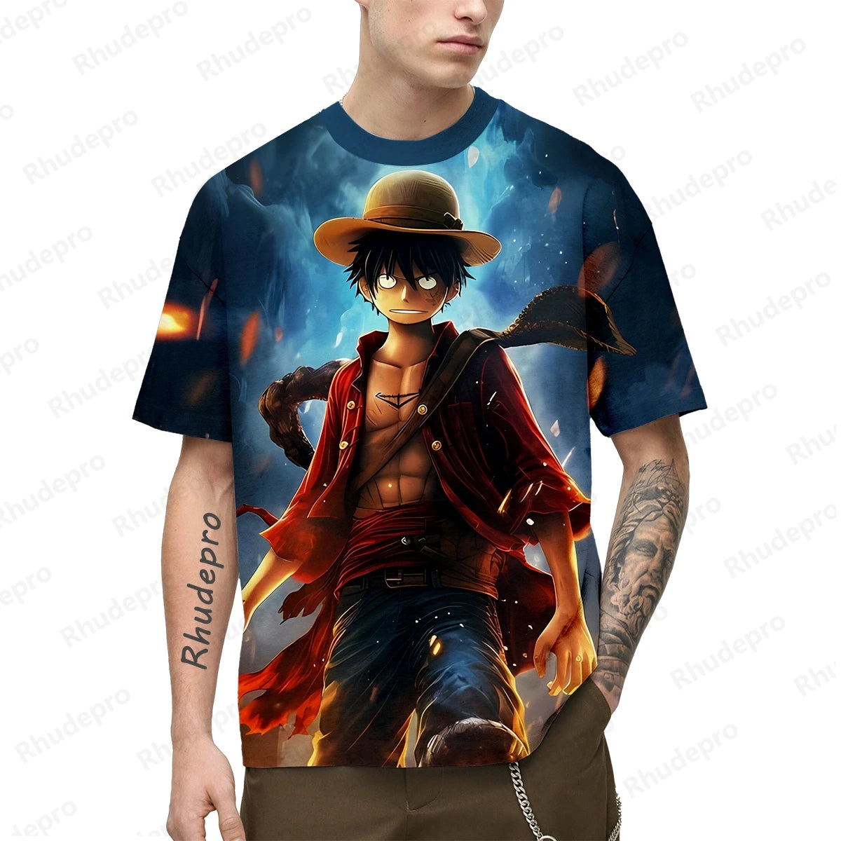 One Piece Graphic Tees - Luffy, Zoro, Sanji, and More! (17 Variants)