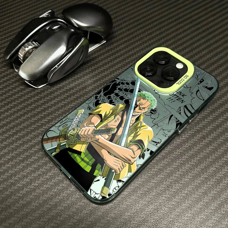 One Piece iPhone Cases -  Zoro and Luffy (16 15 14 13 12 11 Pro Max X XR XSMAX 8 7 Plus)