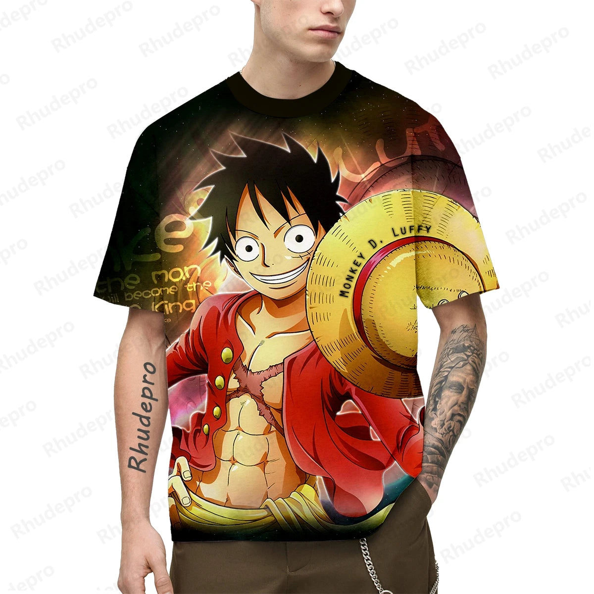 One Piece Graphic Tees - Luffy, Zoro, and Shanks (20 Variants)