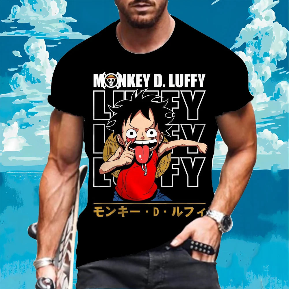 One Piece Graphic Tees - Luffy, Zoro, and Shanks (10 Variants)