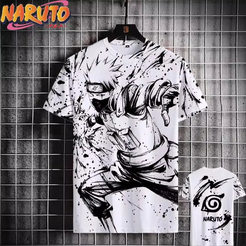 Monochrome Naruto Graphic Tees - Leaf Village (11 Variants)