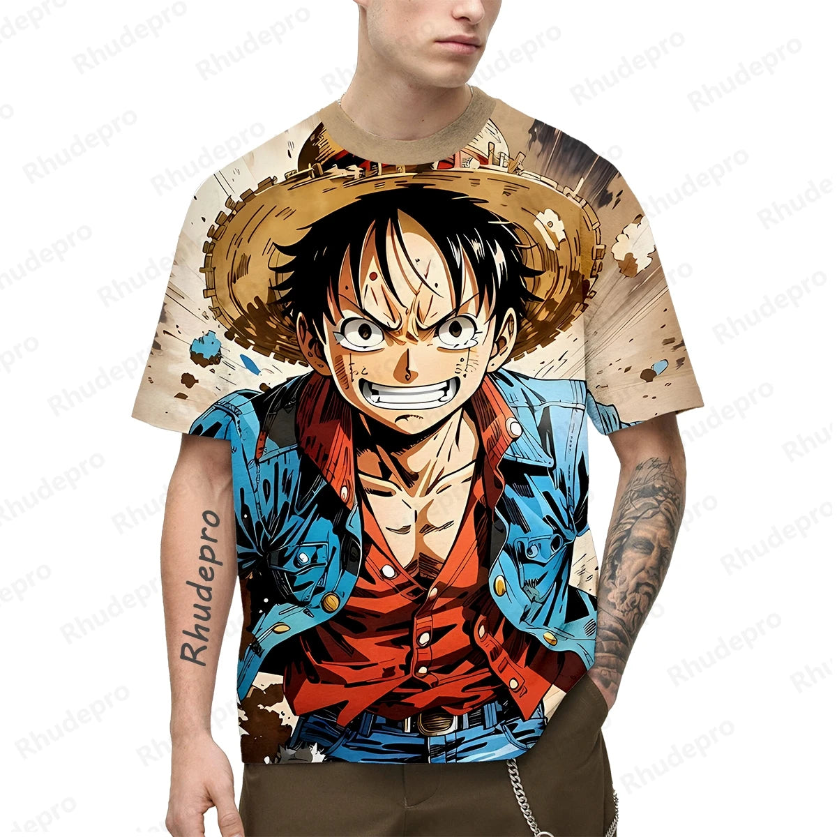 One Piece Graphic Tees - Luffy, Zoro, Sanji, and More! (17 Variants)