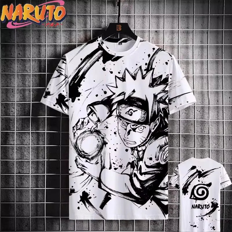 Monochrome Naruto Graphic Tees - Leaf Village (11 Variants)