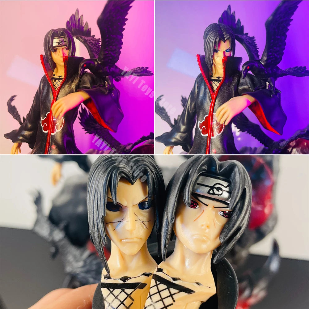 Naruto Figure - Uchiha Itachi and Crow Collection Model Toy (25cm)