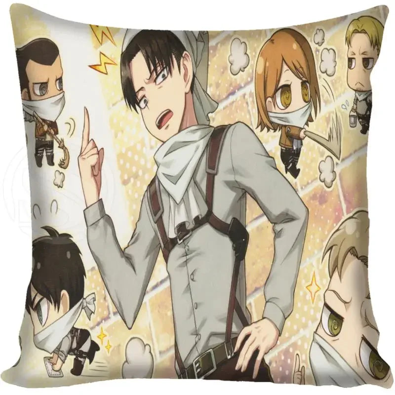 Attack on Titan Graphic Pillow Case - Levi, Eren, Mikasa (21 Variants)