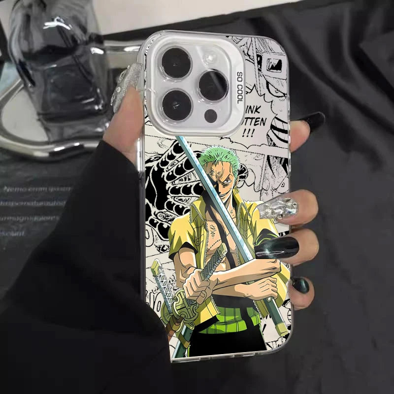 One Piece iPhone Cases -  Zoro and Luffy (16 15 14 13 12 11 Pro Max X XR XSMAX 8 7 Plus)