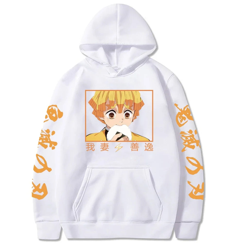 Demon Slayer Graphic Hoodies - Rengoku, Tanjiro, Nezuko, Zenitsu (8 Variants)