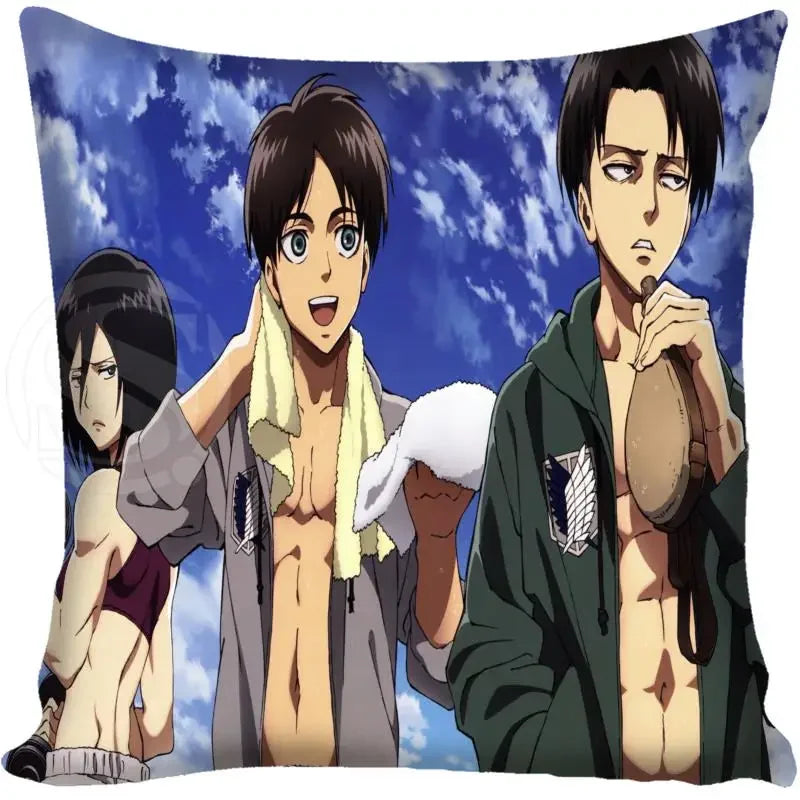 Attack on Titan Graphic Pillow Case - Levi, Eren, Mikasa (21 Variants)