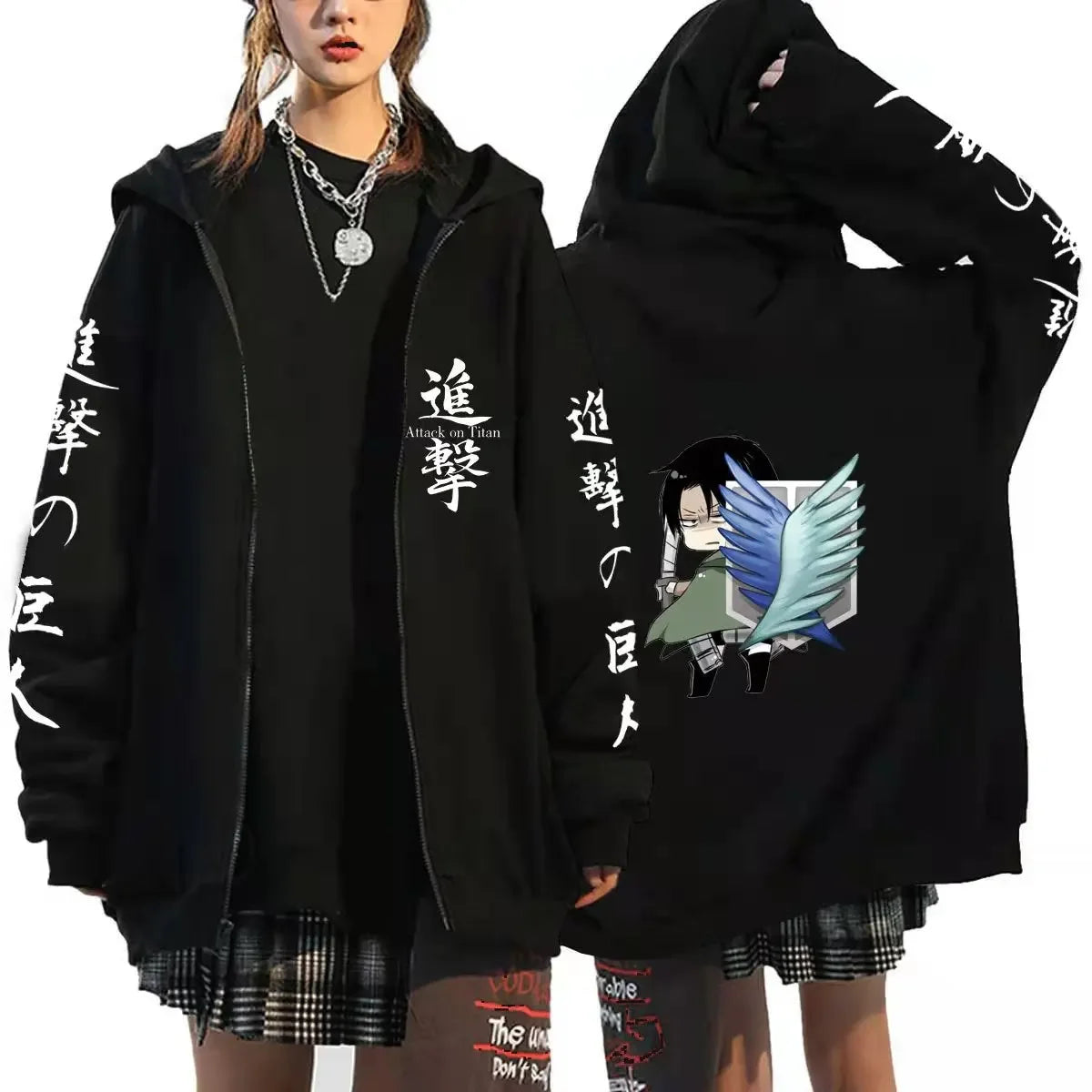 Attack on Titan Graphic Zipper Hoodie (15 Variants)