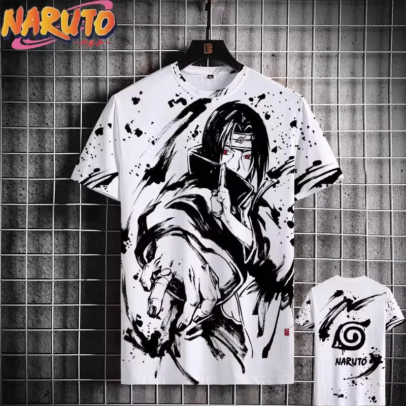 Monochrome Naruto Graphic Tees - Leaf Village (11 Variants)