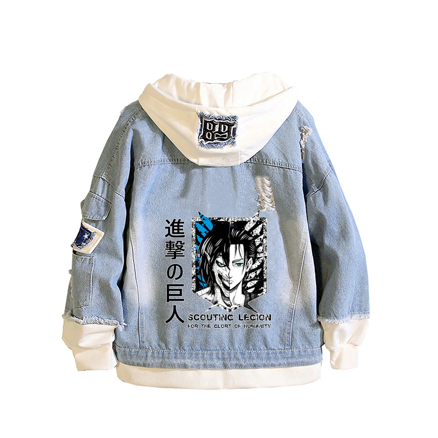 Attack on Titan Graphic Hooded Jeans Jacket (12 Variants)