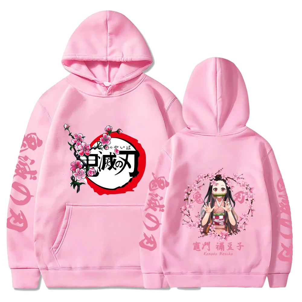 Demon Slayer Graphic Hoodies - Rengoku, Tanjiro, Nezuko, Zenitsu (8 Variants)