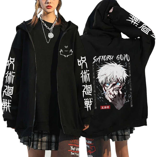 Jujutsu Kaisen Graphic Zipper Hoodies - Gojo, Itadori, Sukuna (9 Variants)