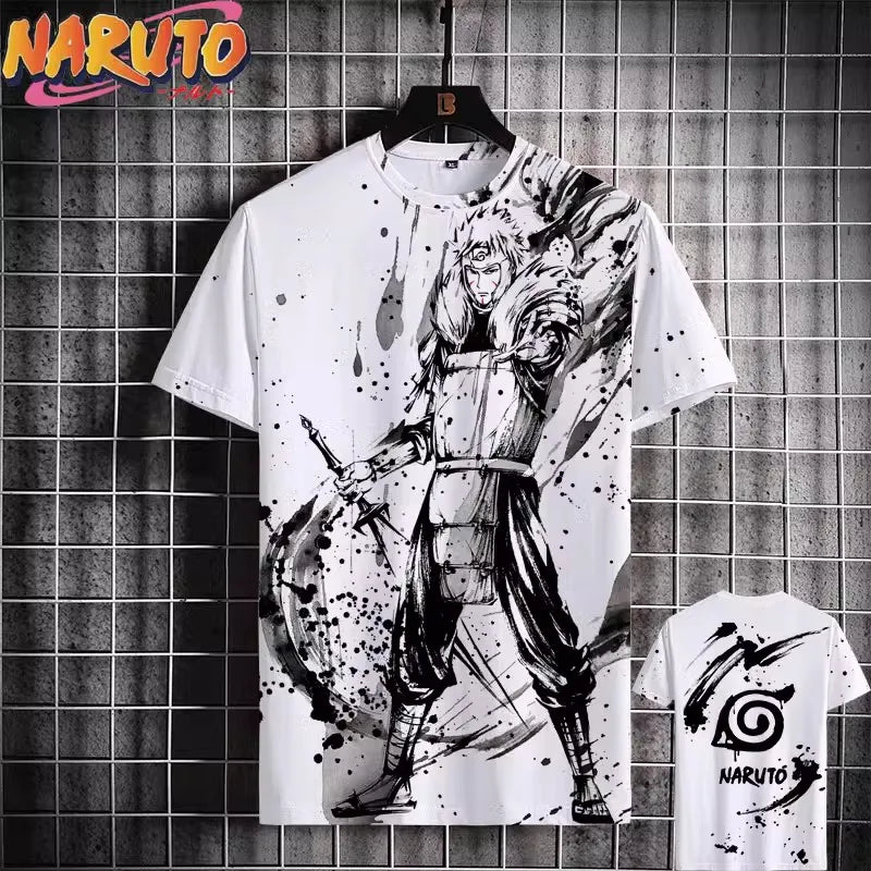 Monochrome Naruto Graphic Tees - Leaf Village (11 Variants)