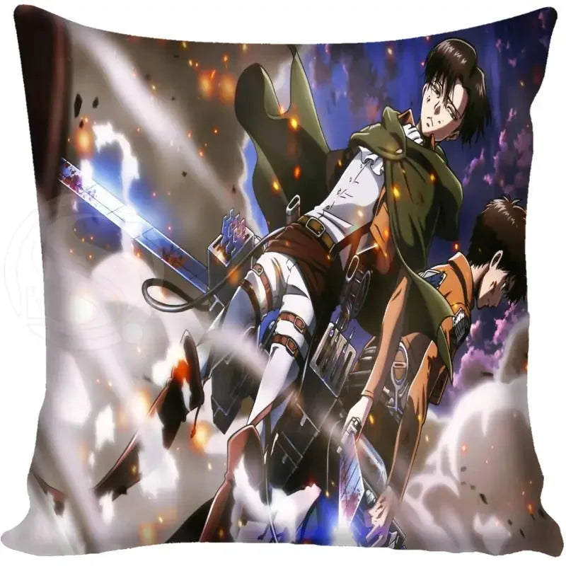 Attack on Titan Graphic Pillow Case - Levi, Eren, Mikasa (21 Variants)