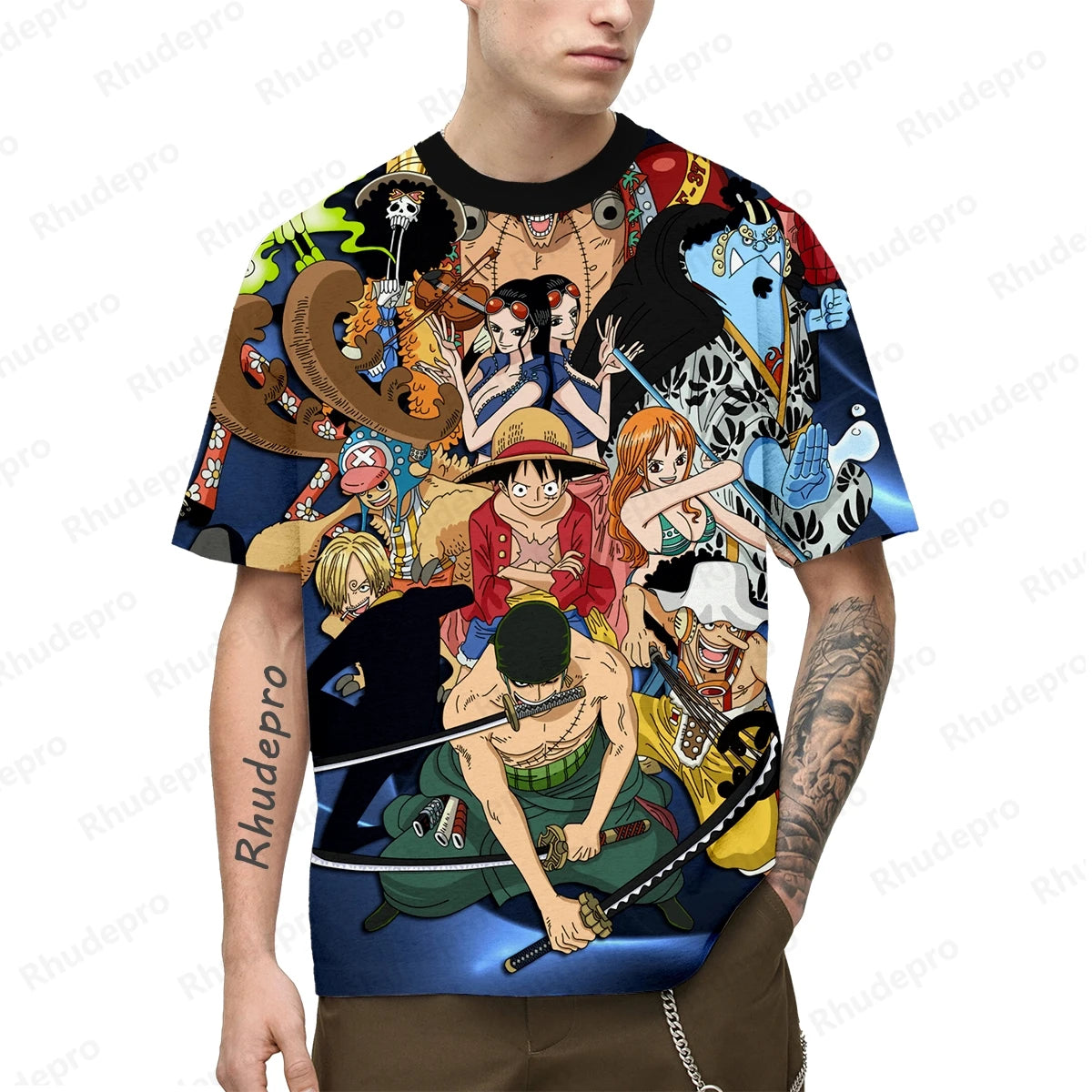 One Piece Graphic Tees – Luffy, Zoro, Sanji, and More! (17 Variants)