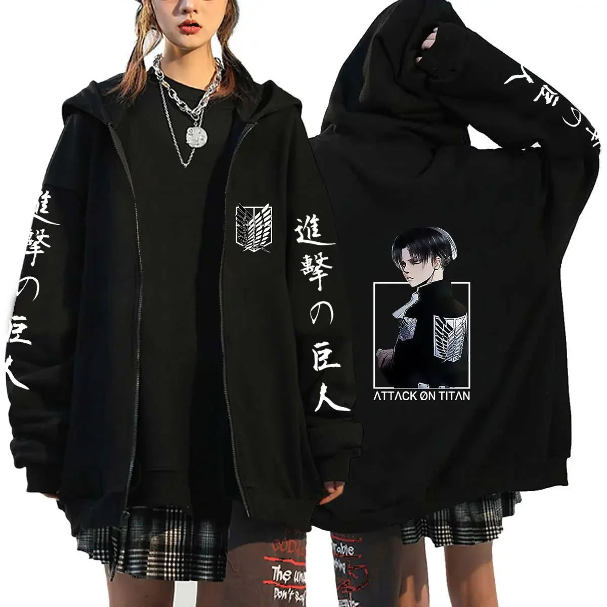 Attack on Titan Graphic Zipper Hoodie (14 Variants)