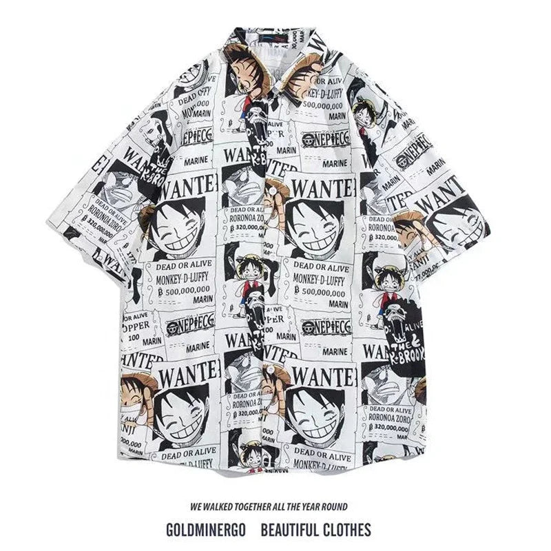 One Piece Graphic Cardigan - Wanted Posters