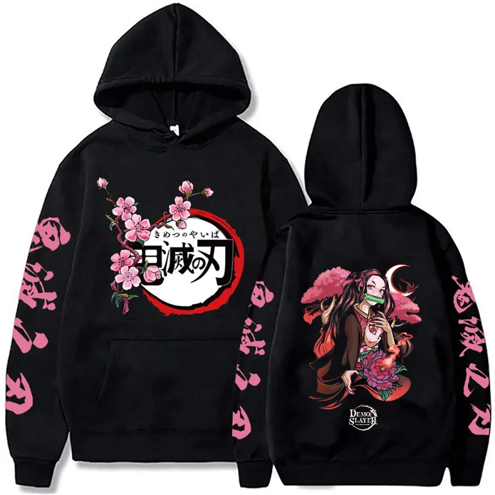 Demon Slayer Graphic Hoodies - Rengoku, Tanjiro, Nezuko, Zenitsu (8 Variants)