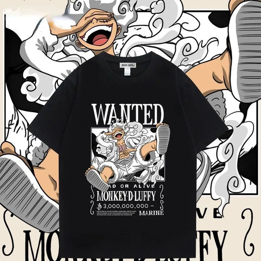 One Piece Graphic Tee - Luffy Wanted Poster (4 Variants)