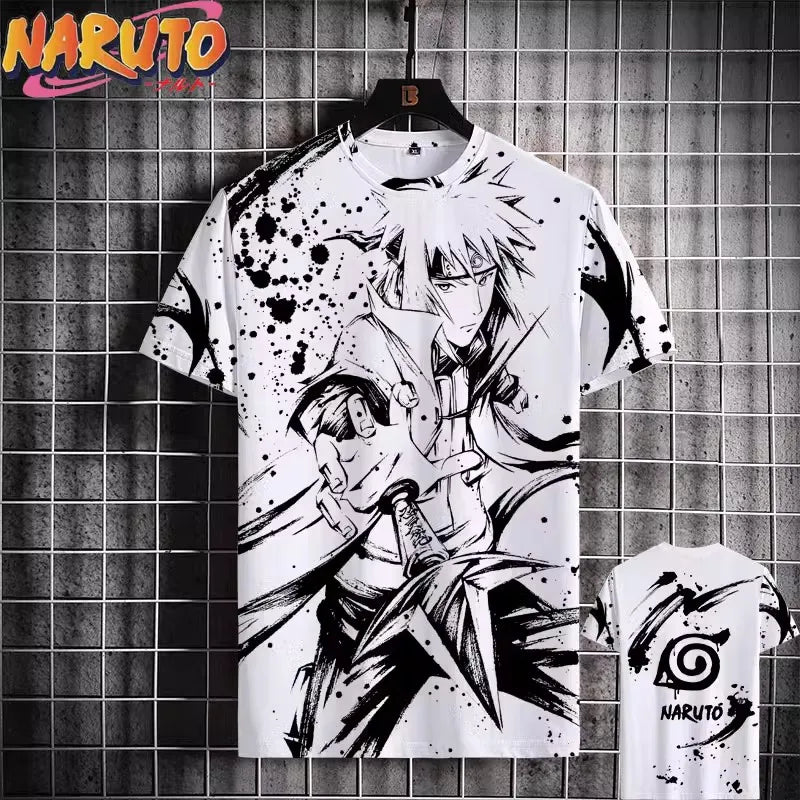 Monochrome Naruto Graphic Tees - Leaf Village (11 Variants)