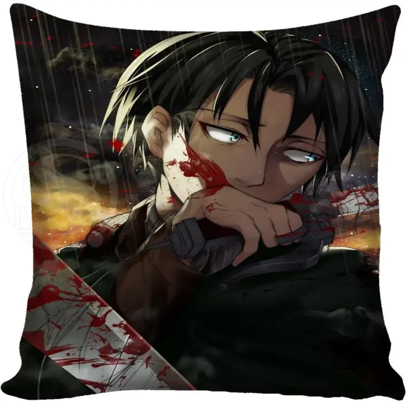 Attack on Titan Graphic Pillow Case - Levi, Eren, Mikasa (21 Variants)