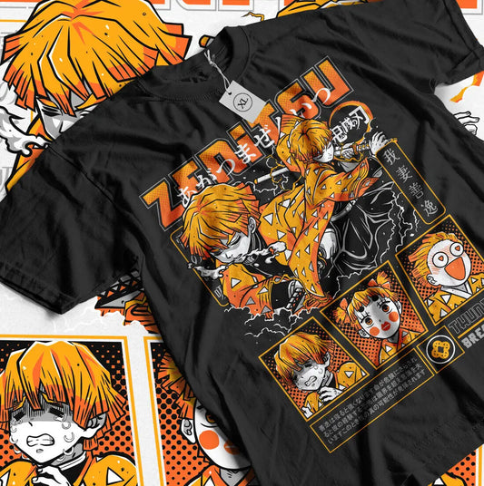 Demon Slayer Graphic Tee - Zenitsu (2 Colors)