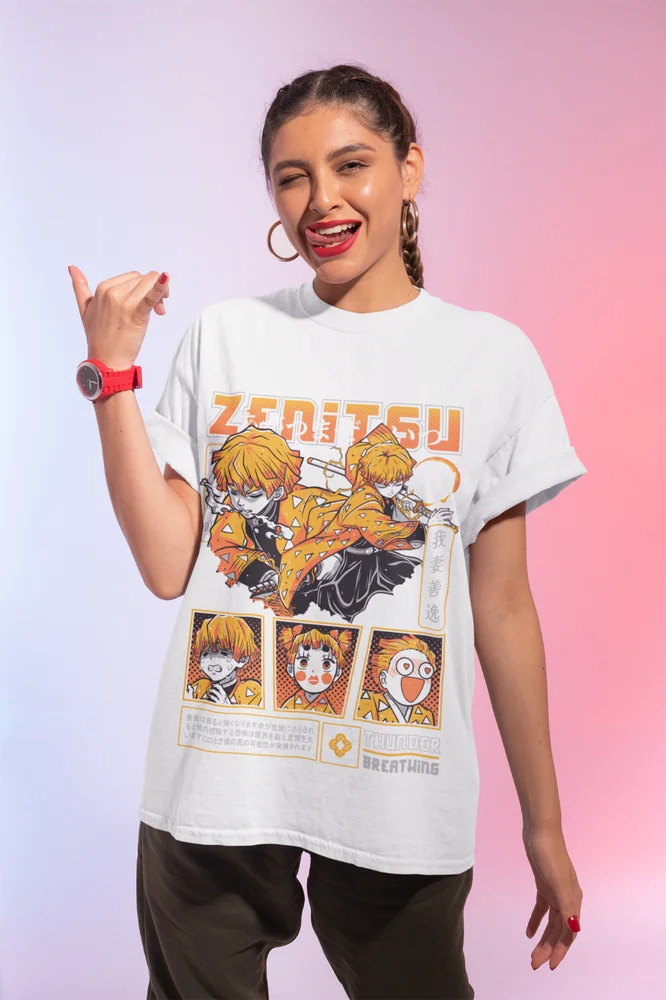 Demon Slayer Graphic Tee - Zenitsu (2 Colors)