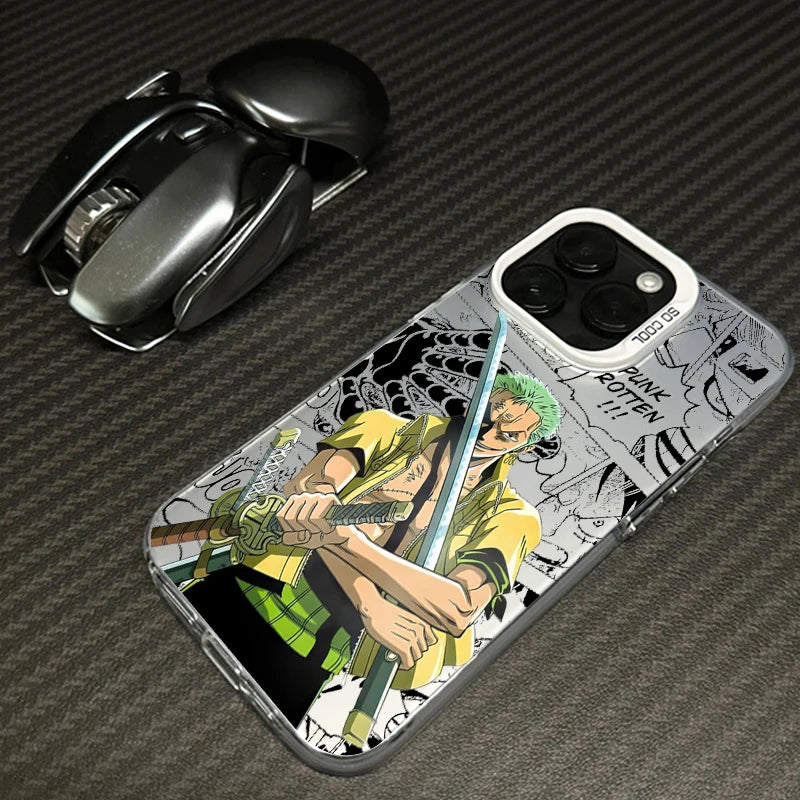 One Piece iPhone Cases -  Zoro and Luffy (16 15 14 13 12 11 Pro Max X XR XSMAX 8 7 Plus)