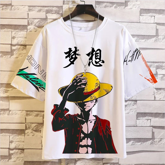 One Piece Graphic Tees - Luffy, Zoro and Shanks (8 Variants)