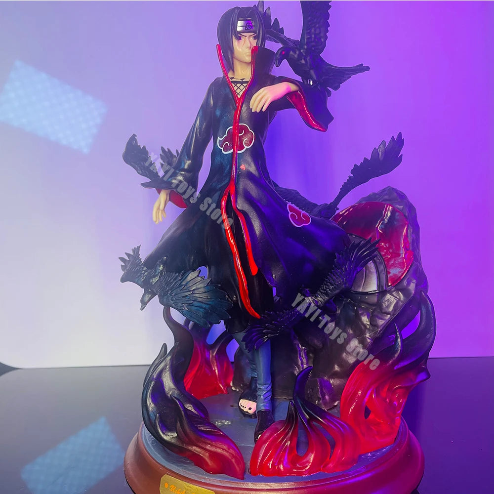 Naruto Figure - Uchiha Itachi and Crow Collection Model Toy (25cm)