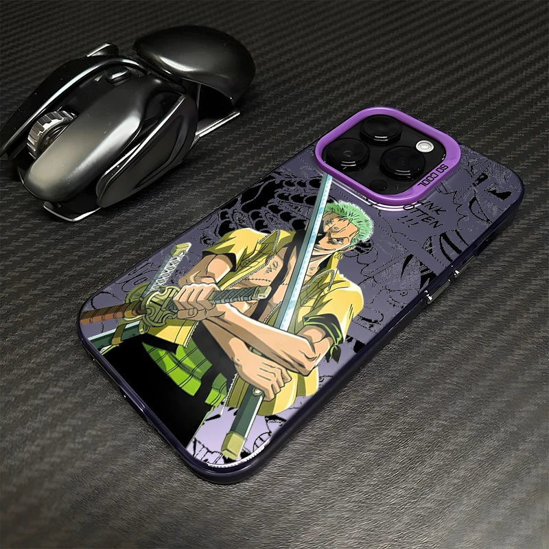 One Piece iPhone Cases -  Zoro and Luffy (16 15 14 13 12 11 Pro Max X XR XSMAX 8 7 Plus)