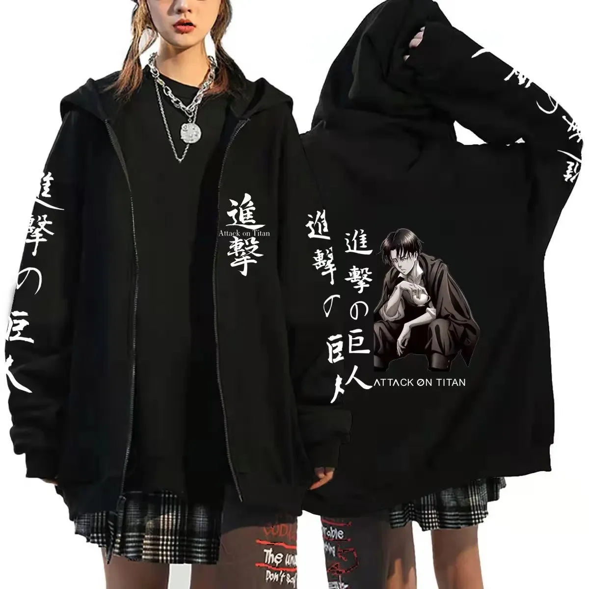 Attack on Titan Graphic Zipper Hoodie (15 Variants)