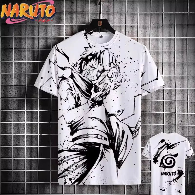 Monochrome Naruto Graphic Tees - Leaf Village (11 Variants)