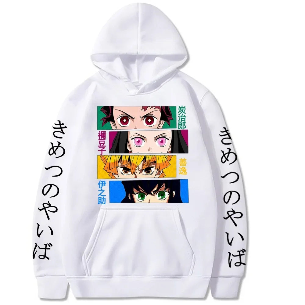 Demon Slayer Graphic Hoodies - Rengoku, Tanjiro, Nezuko, Zenitsu (8 Variants)