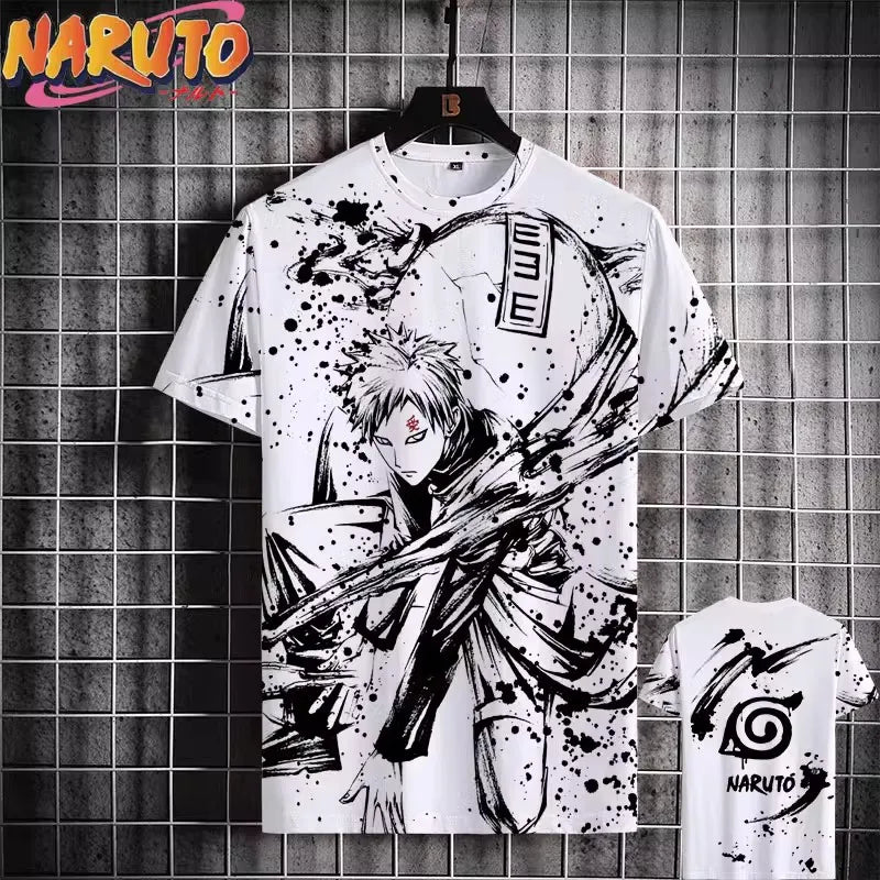 Monochrome Naruto Graphic Tees - Leaf Village (11 Variants)