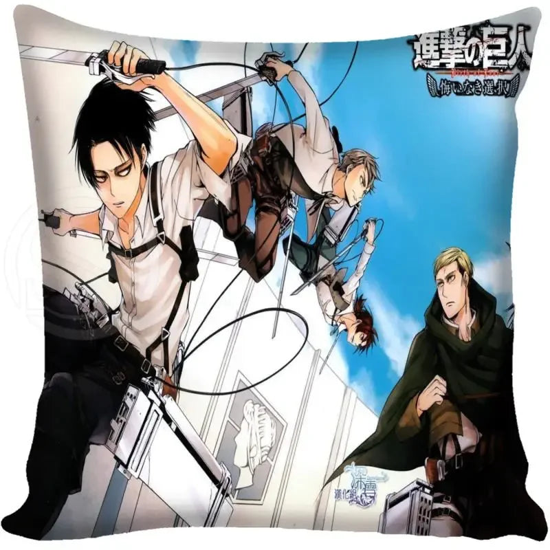 Attack on Titan Graphic Pillow Case - Levi, Eren, Mikasa (21 Variants)