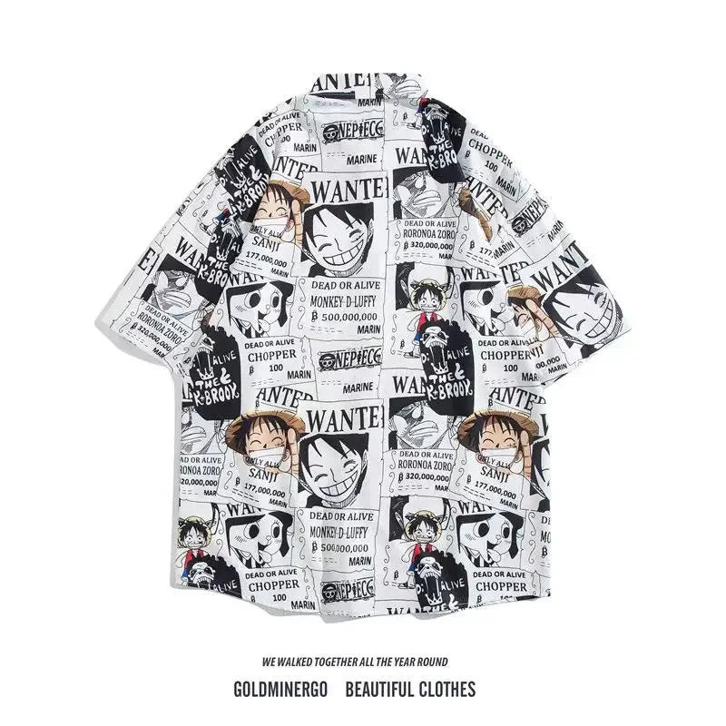 One Piece Graphic Cardigan - Wanted Posters