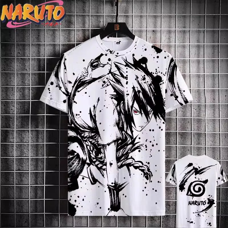 Monochrome Naruto Graphic Tees - Leaf Village (11 Variants)