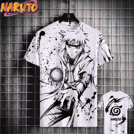 Monochrome Naruto Graphic Tees - Leaf Village (11 Variants)