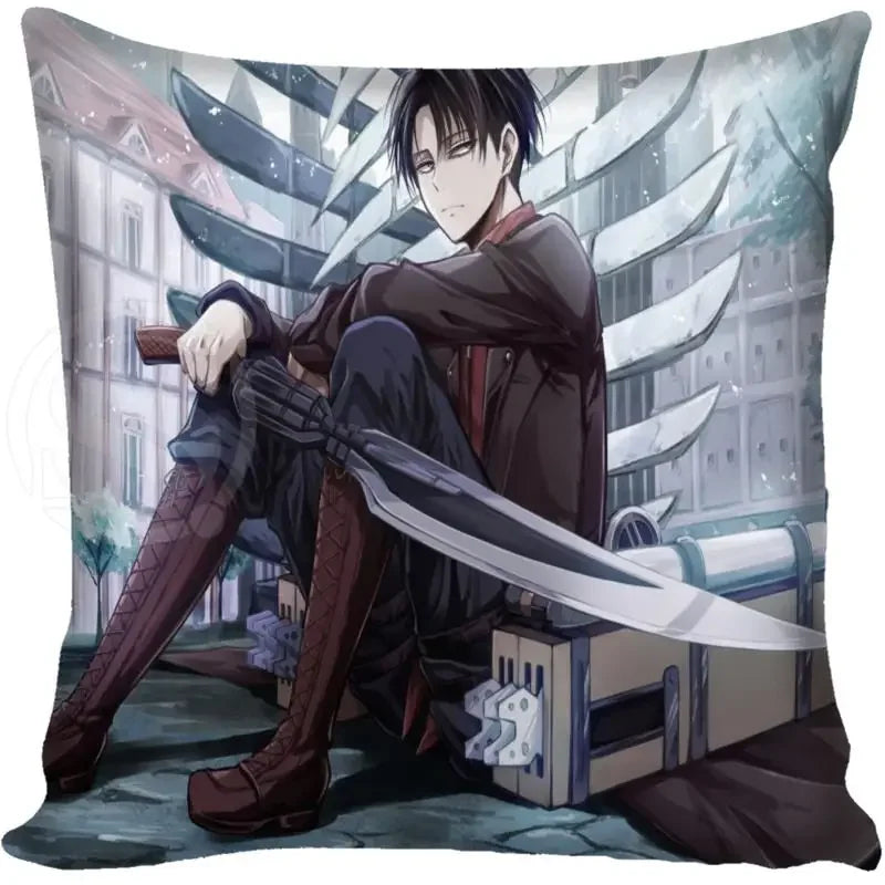 Attack on Titan Graphic Pillow Case - Levi, Eren, Mikasa (21 Variants)